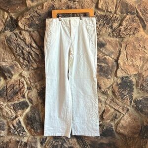 White Straight-Leg Pants